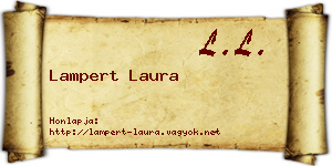 Lampert Laura névjegykártya